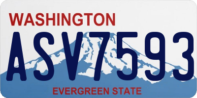 WA license plate ASV7593