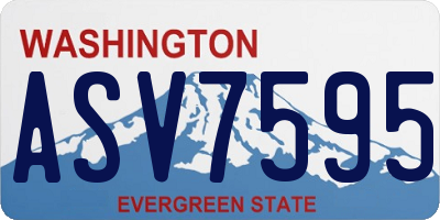 WA license plate ASV7595