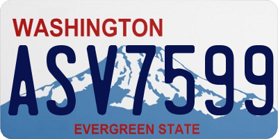 WA license plate ASV7599