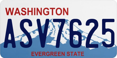 WA license plate ASV7625