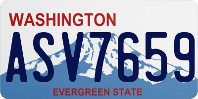 WA license plate ASV7659