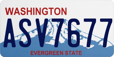 WA license plate ASV7677