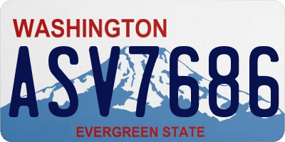 WA license plate ASV7686