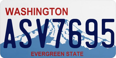 WA license plate ASV7695