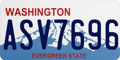 WA license plate ASV7696