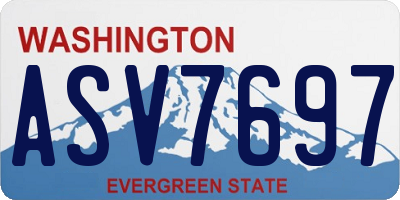 WA license plate ASV7697