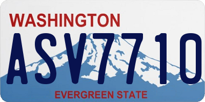 WA license plate ASV7710