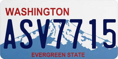 WA license plate ASV7715
