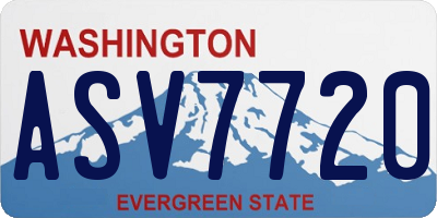 WA license plate ASV7720