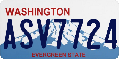 WA license plate ASV7724