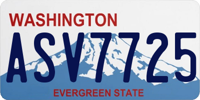 WA license plate ASV7725