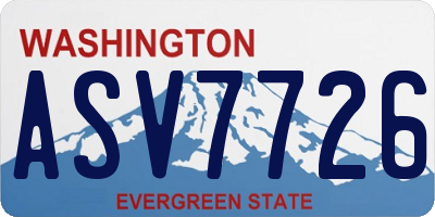 WA license plate ASV7726