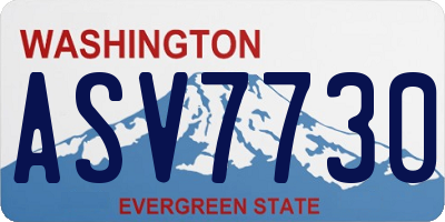WA license plate ASV7730