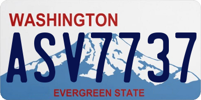 WA license plate ASV7737