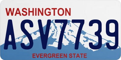 WA license plate ASV7739