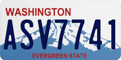 WA license plate ASV7741