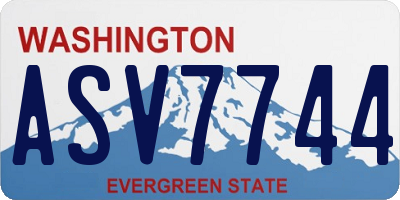 WA license plate ASV7744