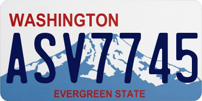WA license plate ASV7745