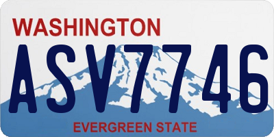 WA license plate ASV7746