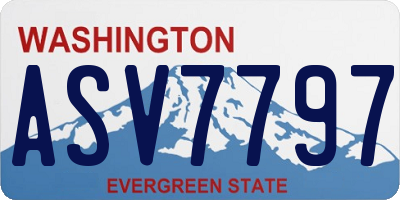 WA license plate ASV7797