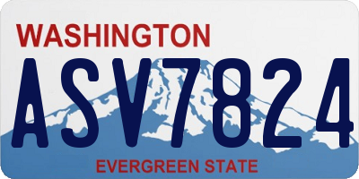 WA license plate ASV7824