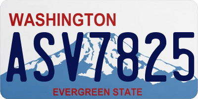 WA license plate ASV7825
