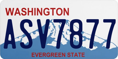 WA license plate ASV7877