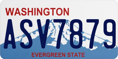 WA license plate ASV7879
