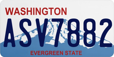 WA license plate ASV7882