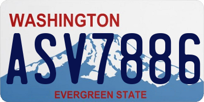 WA license plate ASV7886