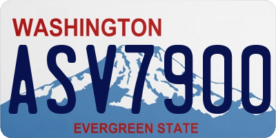 WA license plate ASV7900