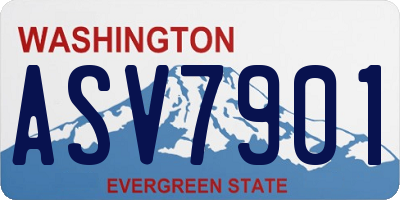 WA license plate ASV7901
