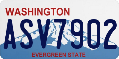 WA license plate ASV7902