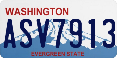 WA license plate ASV7913