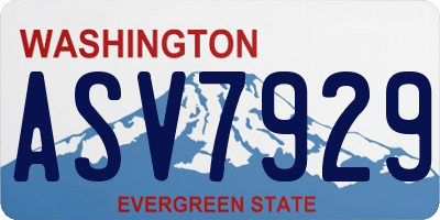 WA license plate ASV7929
