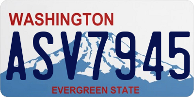 WA license plate ASV7945