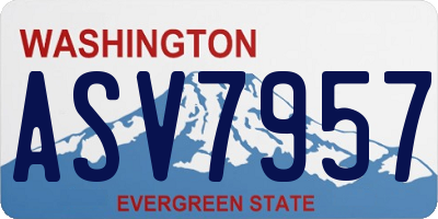 WA license plate ASV7957