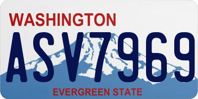 WA license plate ASV7969