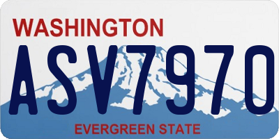 WA license plate ASV7970