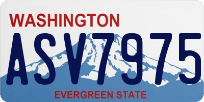 WA license plate ASV7975