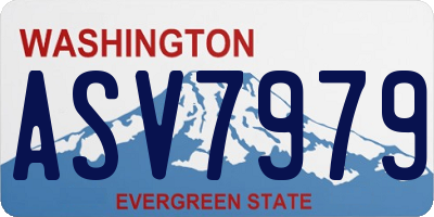 WA license plate ASV7979