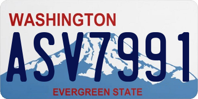 WA license plate ASV7991