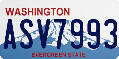 WA license plate ASV7993