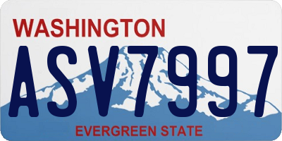 WA license plate ASV7997