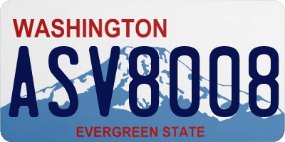 WA license plate ASV8008