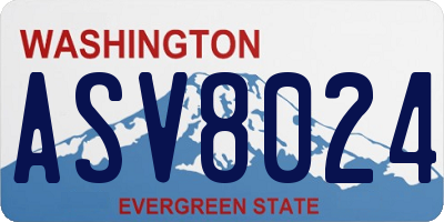 WA license plate ASV8024