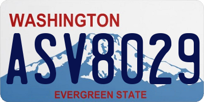 WA license plate ASV8029