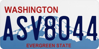 WA license plate ASV8044