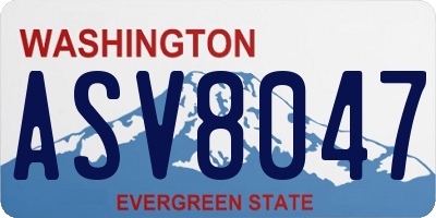 WA license plate ASV8047