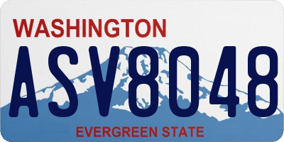 WA license plate ASV8048